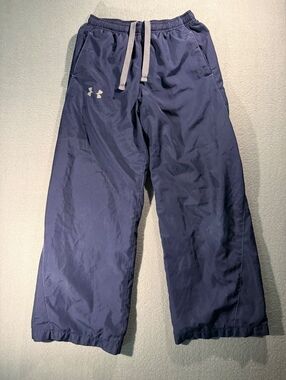 Under Armour Youth Navy Blue Loose Fit Track Pants Size Medium